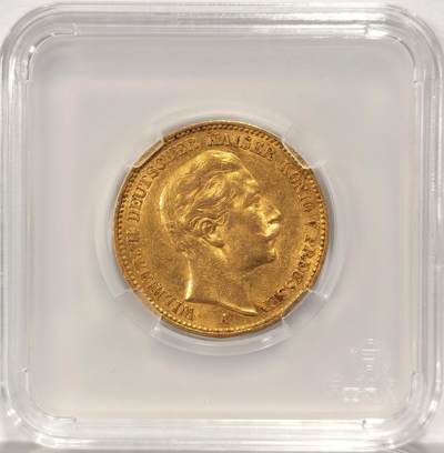 博洋堂蛇年收官专场暨第161期（全场包邮） - 德意志帝国1898年威廉二世20马克金币，8克，900金，威廉二世的十九世纪的好品都少见。