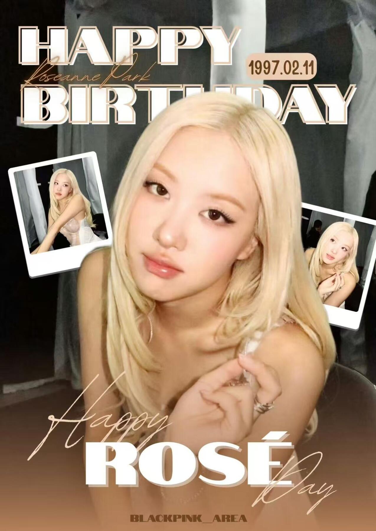 零元拍：BLACKPINK主唱ROSÉ亲签ROSIE 아이돌 카드 “偶像卡”，🇰🇷带回，完美无瑕，愿年年的玫瑰，都为你盛放，朴彩英29岁生日快乐：尺寸：27.8×27.8CM