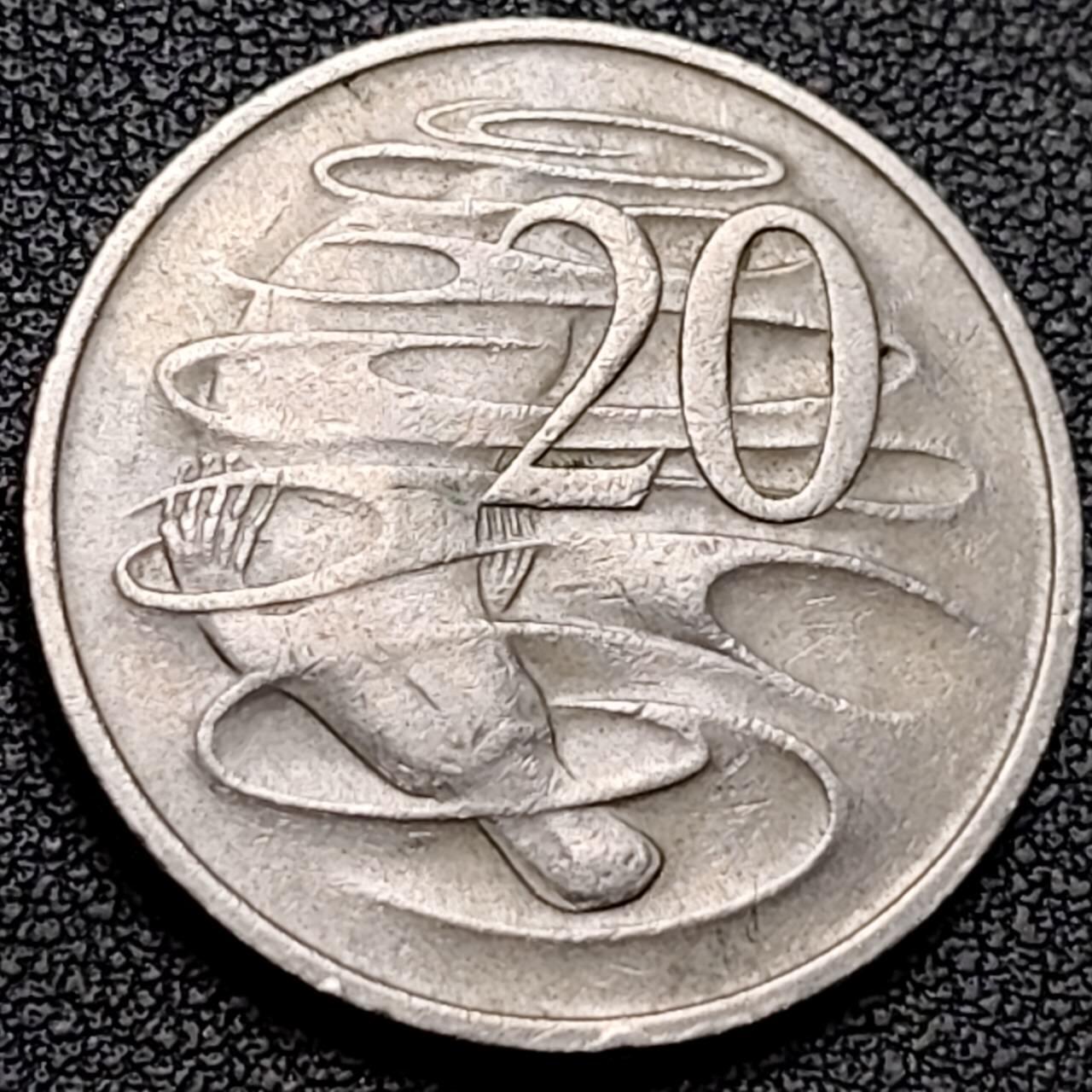 泉币菌-第188场- 迎情人节专场 本场拍品多 请提前出价（本周五和之前拍的 2月14日发货） 1967年英属澳大利亚20分 伊丽莎白女王  鸭嘴兽  28.5mm