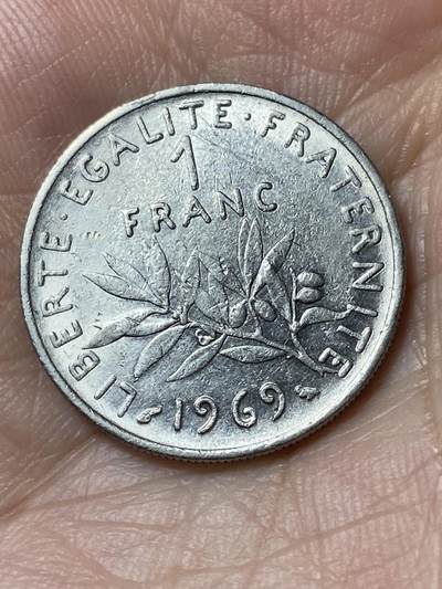 2026年第二十五场(总第一百九十四场）外国好品散币场(免佣金) - 法国🇫🇷1969年1法郎(Owl–猫头鹰标)