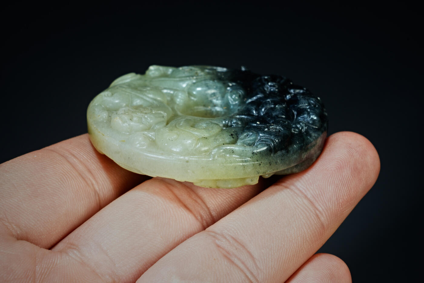 上海都达杂项专场三十一【全场包邮】  古玉螭龙玉璧89-79