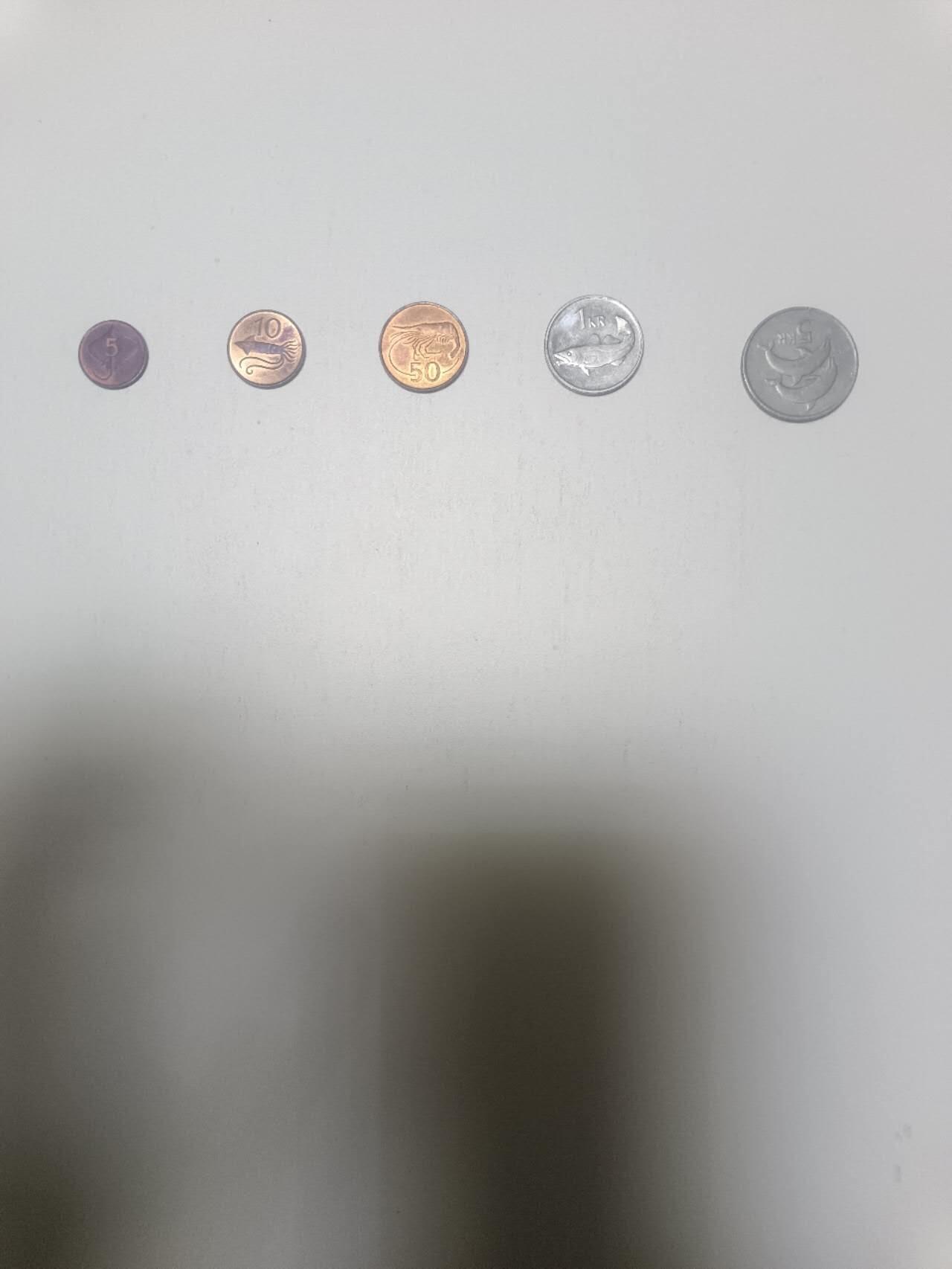 【20260215】非全新纸币和硬币第335场 冰岛5枚硬币小全套