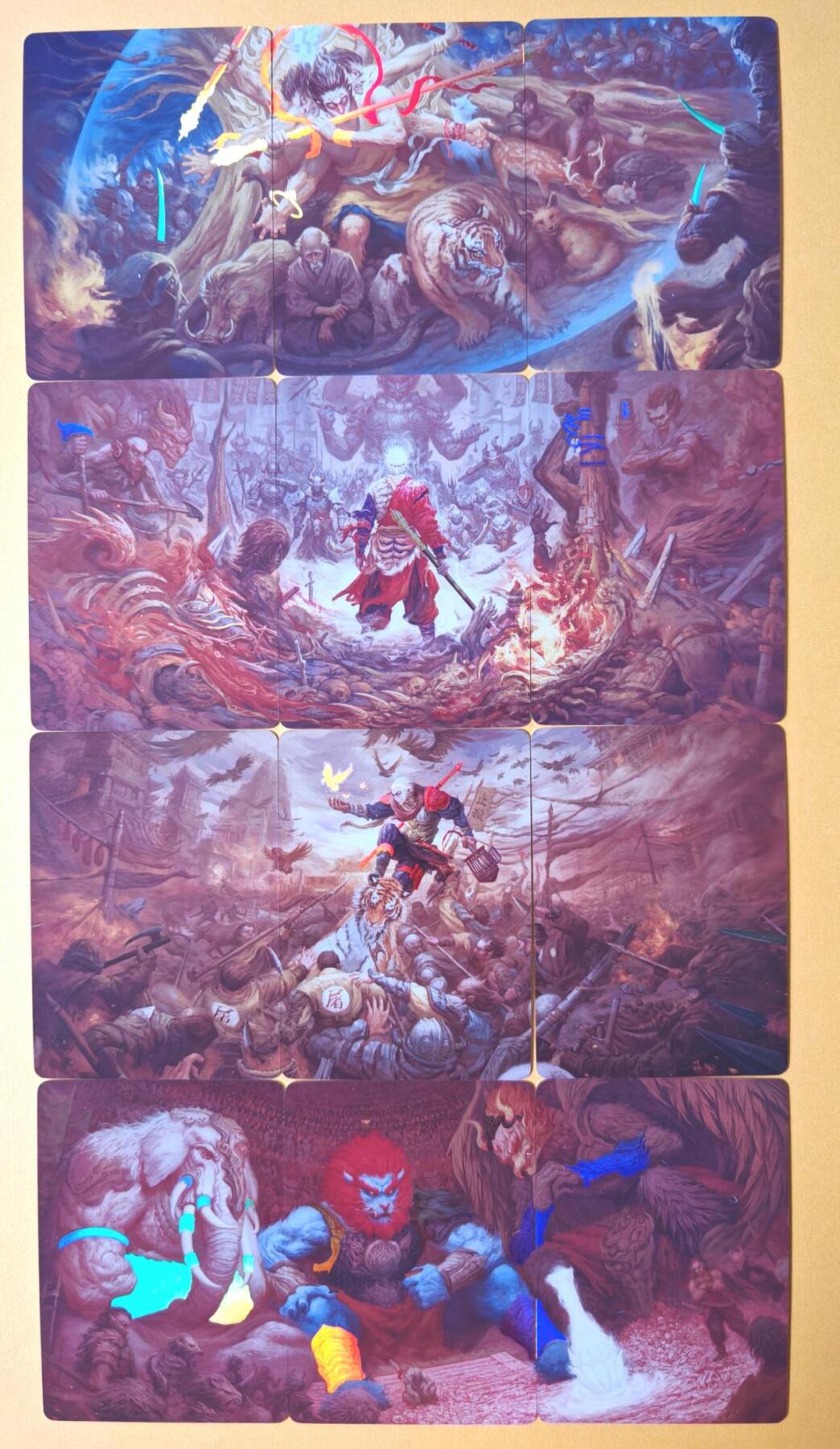 趣卡卡拍No.26期（新年场，马年大吉）（无佣金免手续费，分享成交有奖） 【炫彩】焱卡文化 问道东方 炫彩-绘藏-西游《无胜》四组三拼卡