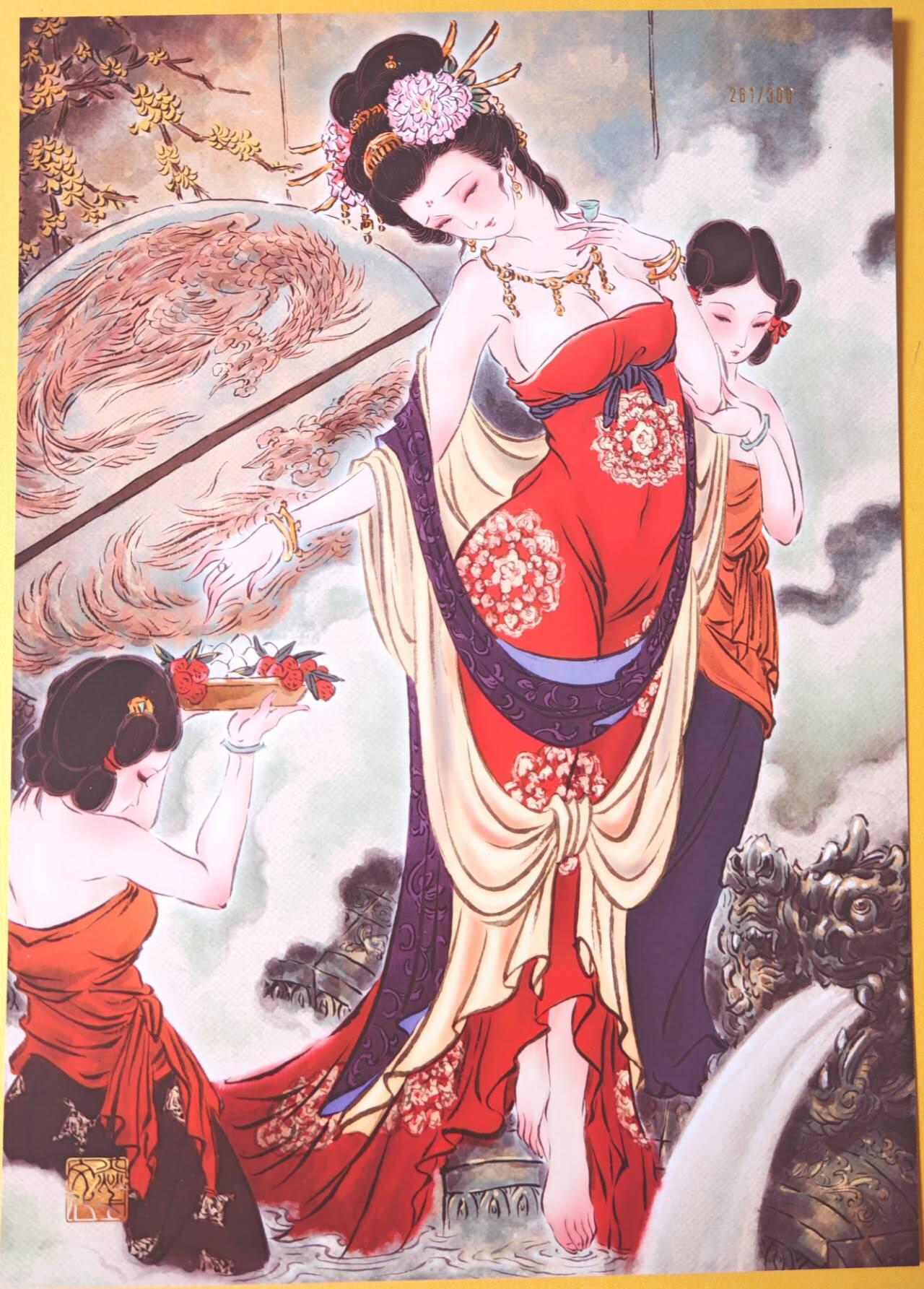 趣卡卡拍No.26期（新年场，马年大吉）（无佣金免手续费，分享成交有奖） 【限编，A4粗闪】焱卡文化 彫仙 四大美女 羞花 杨玉环  A4粗闪