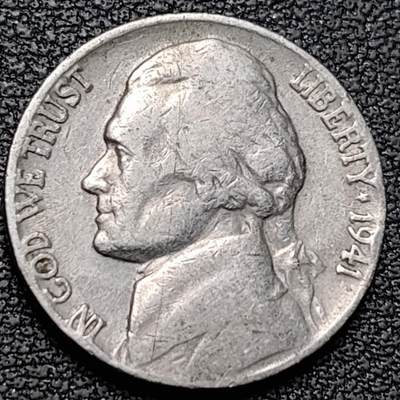 泉币菌-第188场- 迎情人节专场 本场拍品多 请提前出价（本周五和之前拍的 2月14日发货） - 美国1941年5美分纪念币 杰斐逊 及 故居蒙蒂塞洛庄园 21mm 