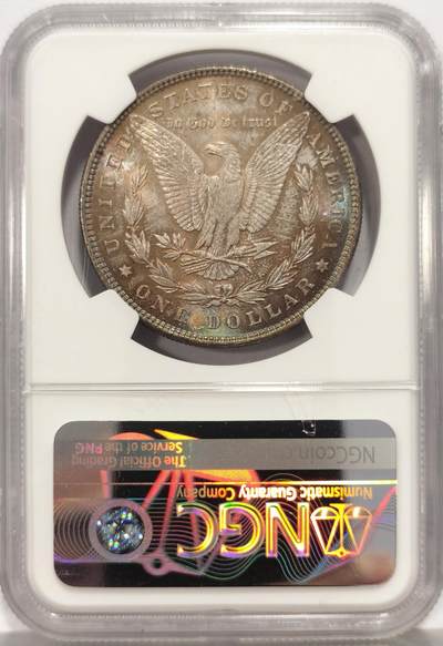 博洋堂世界钱币拍卖第162期（全场包邮） NGC MS65 美国1885 摩根 双面五彩包浆