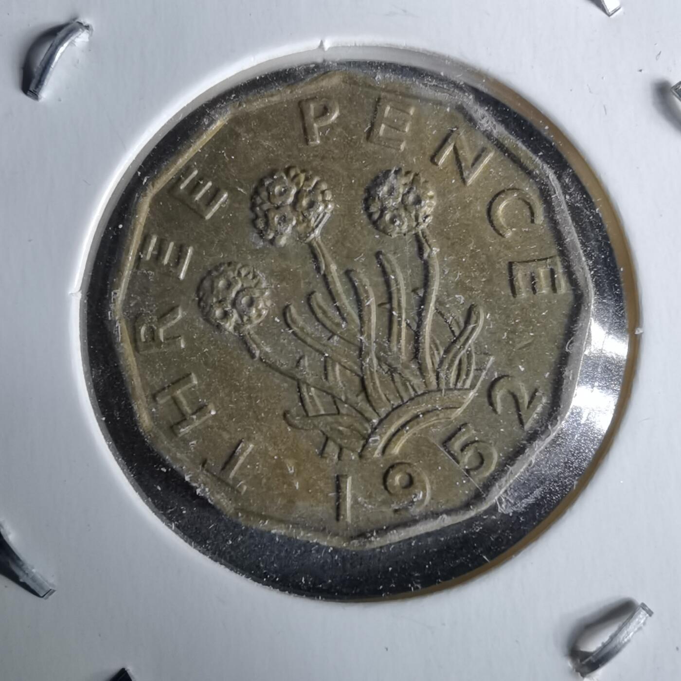 沼泽如烟--第993场 英国1952年3便士