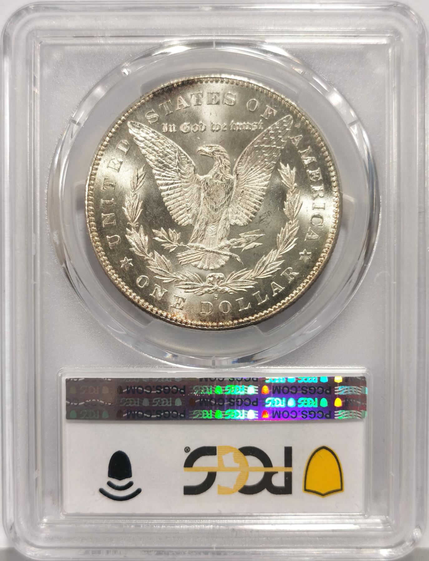 博洋堂蛇年收官专场暨第161期（全场包邮） PCGS MS64 美国1878 S 摩根 首年高分 全深打 十字转光