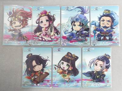 买就送PR！！龙虎卡牌-七六场（满200元包邮，无佣金，每周六结拍，欢迎送拍） - 卡游三国第二弹 萌将卡7张 (一套 七联卡）