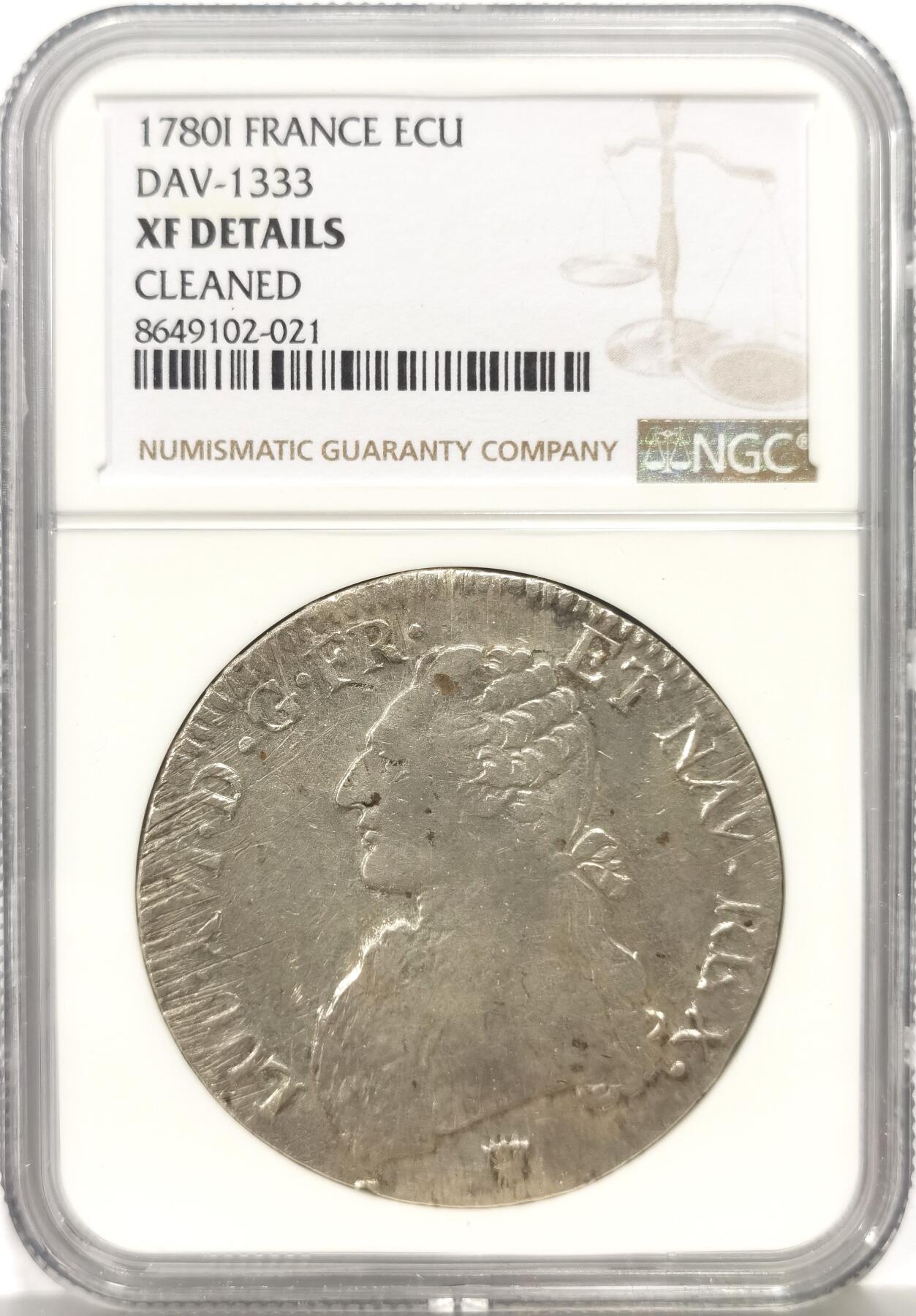 博洋堂蛇年收官专场暨第161期（全场包邮） NGC XF 法国1780I（里摩日）路易十六埃居大银