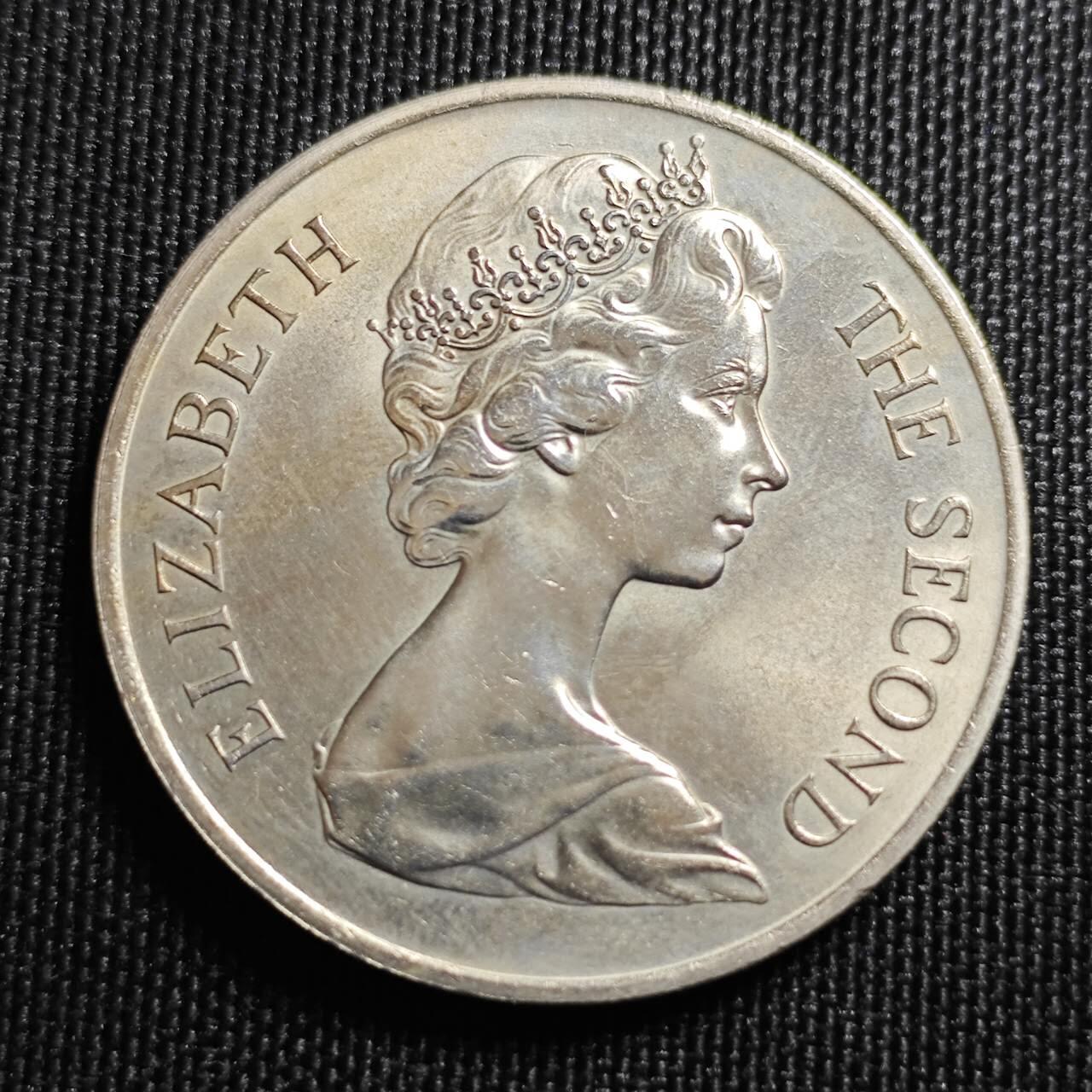 KK钱币收藏小铺  第400期  百期特拍（四拍之四）2月预留时间 周末发货  1970马恩岛无尾猫1克朗纪念币