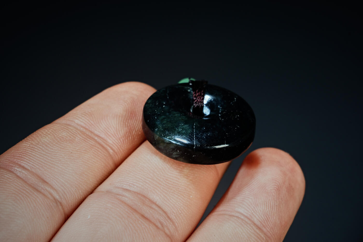 上海都达杂项专场三十一【全场包邮】  天然岫玉墨花平安扣挂件89-118