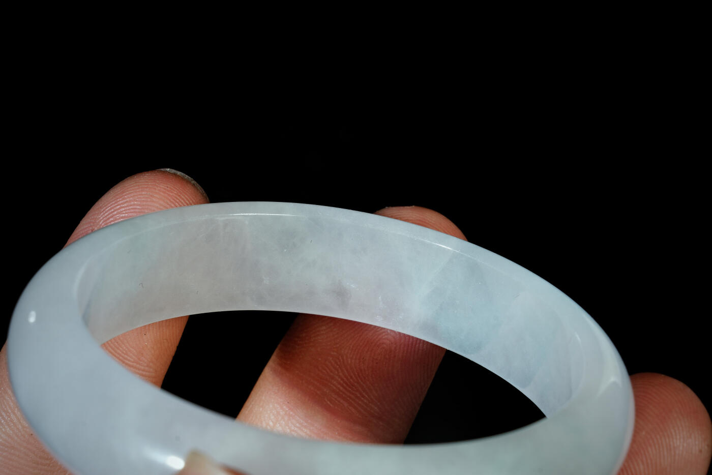 上海都达杂项专场三十一【全场包邮】  天然冰种翡翠手镯86-39