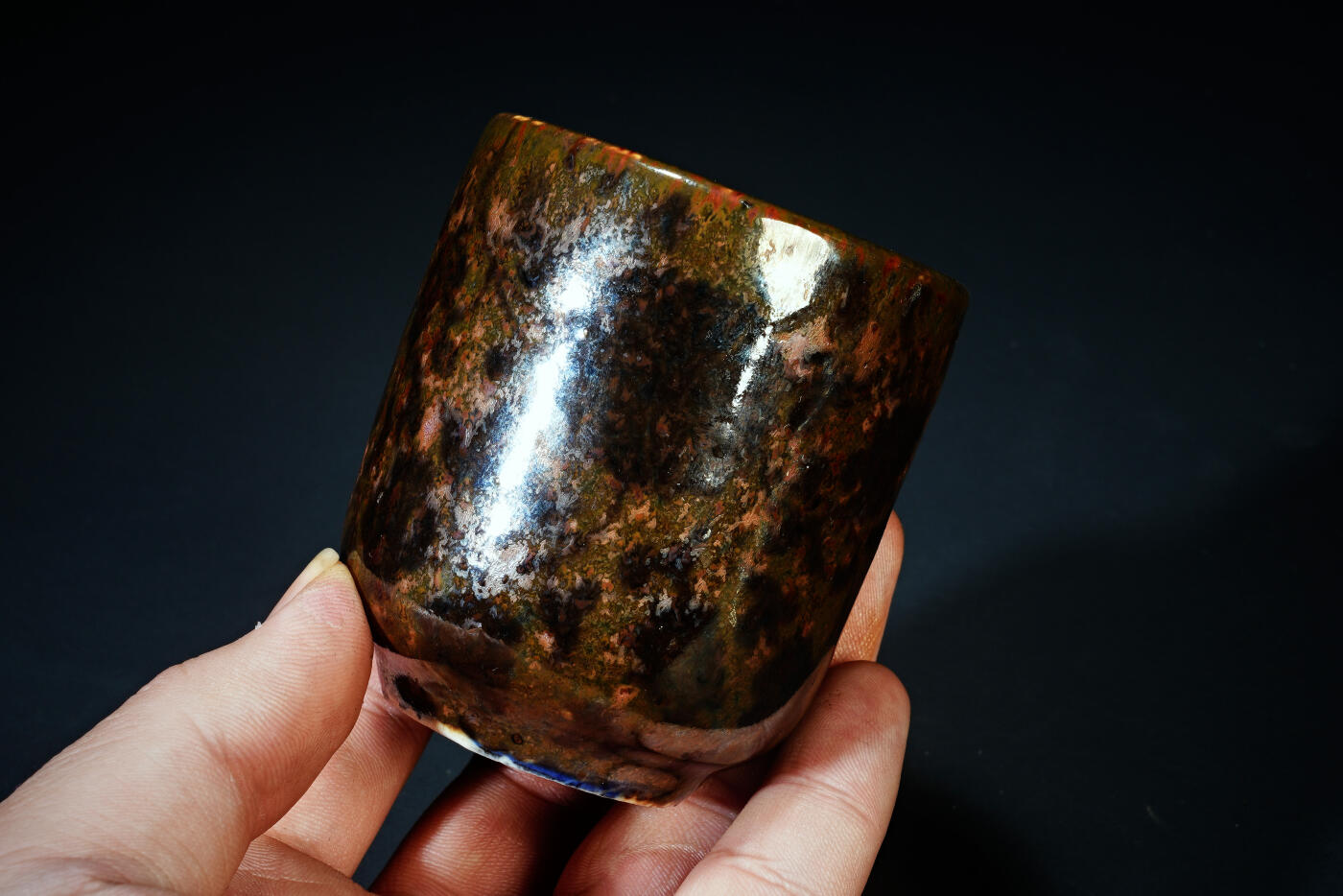 上海都达杂项专场三十一【全场包邮】  陨石杯子一对89-4