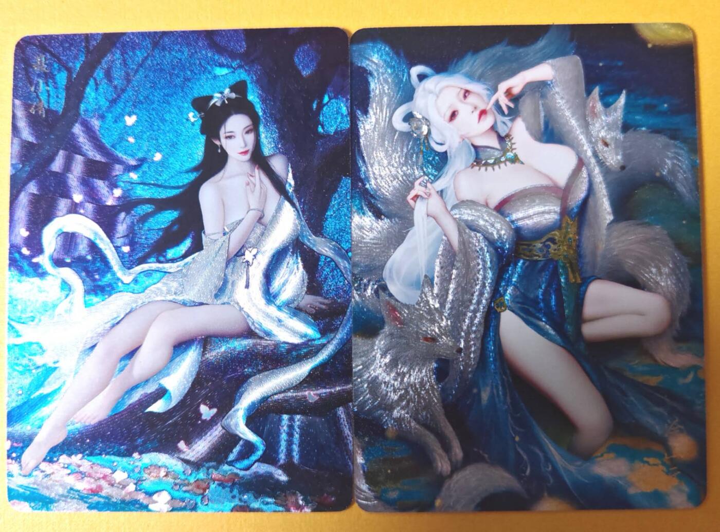 趣卡卡拍No.26期（新年场，马年大吉）（无佣金免手续费，分享成交有奖） 【浮雕粗闪】焱卡文化 问道东方 浮雕粗闪-灰与-涂山氏+聂小倩