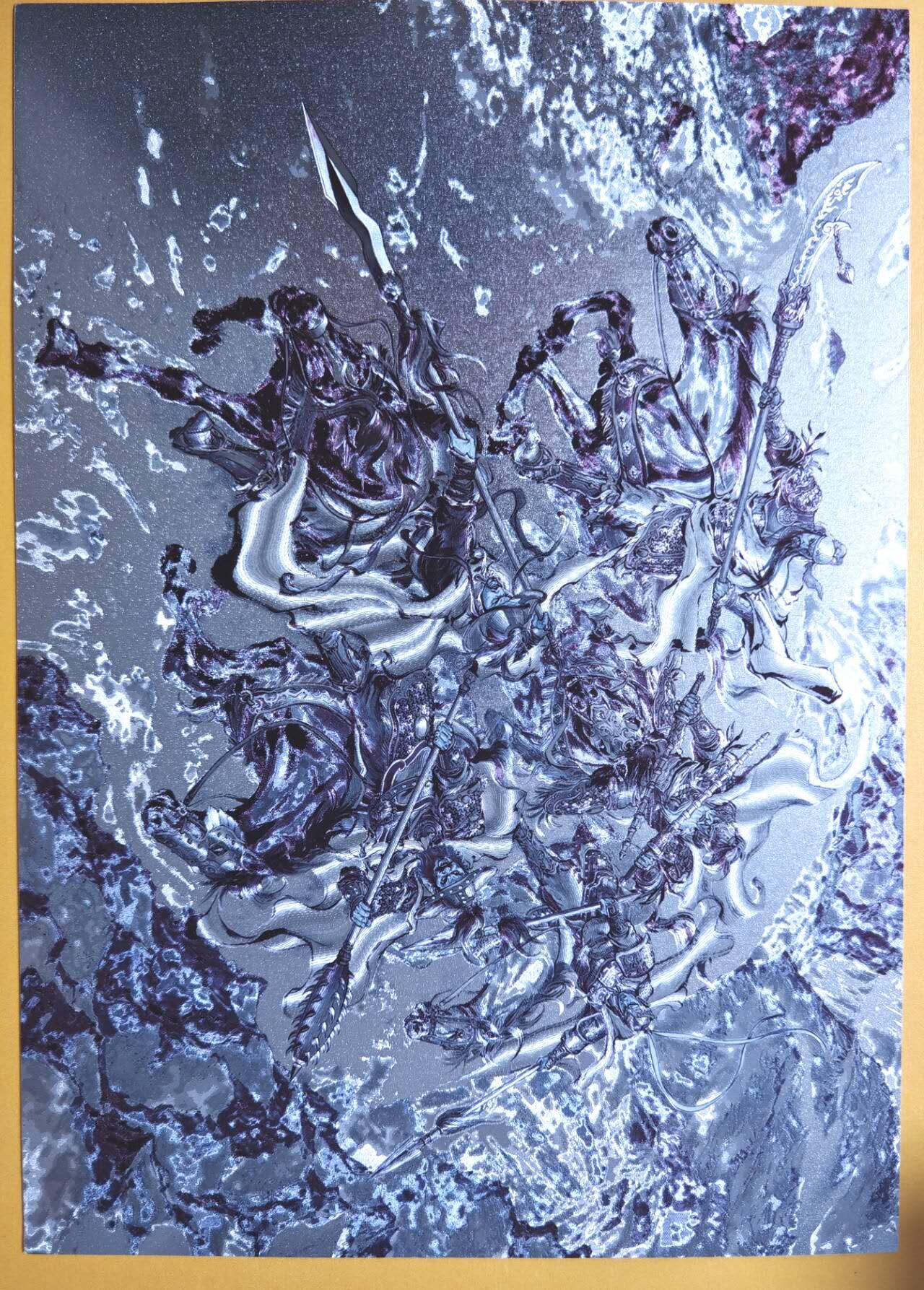 趣卡卡拍No.26期（新年场，马年大吉）（无佣金免手续费，分享成交有奖） 【A4粗闪】百里卡牌-港漫水浒-A4-夏伟义 五虎下梁山粗闪