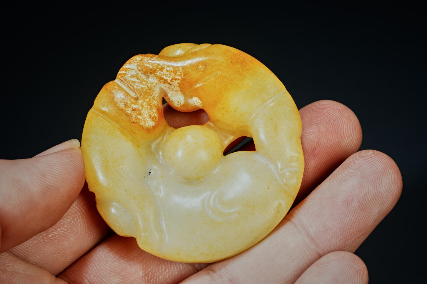 上海都达杂项专场三十一【全场包邮】  古玉多子多福挂件89-80