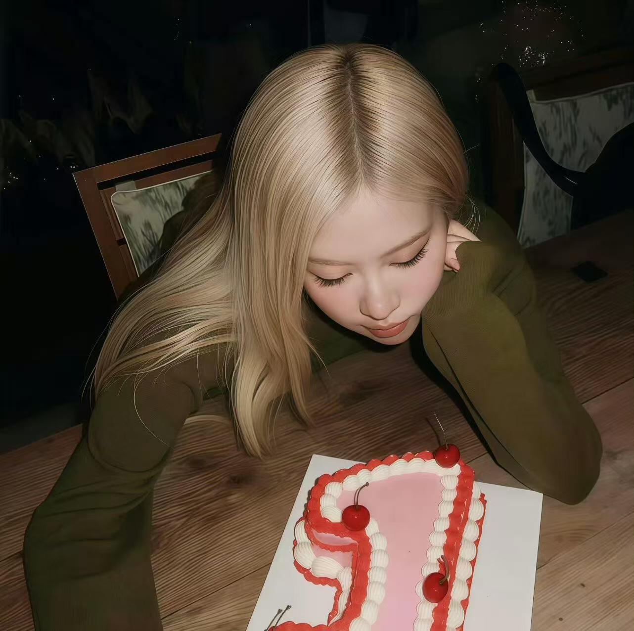 零元拍：BLACKPINK主唱ROSÉ亲签ROSIE 아이돌 카드 “偶像卡”，🇰🇷带回，完美无瑕，愿年年的玫瑰，都为你盛放，朴彩英29岁生日快乐：尺寸：27.8×27.8CM