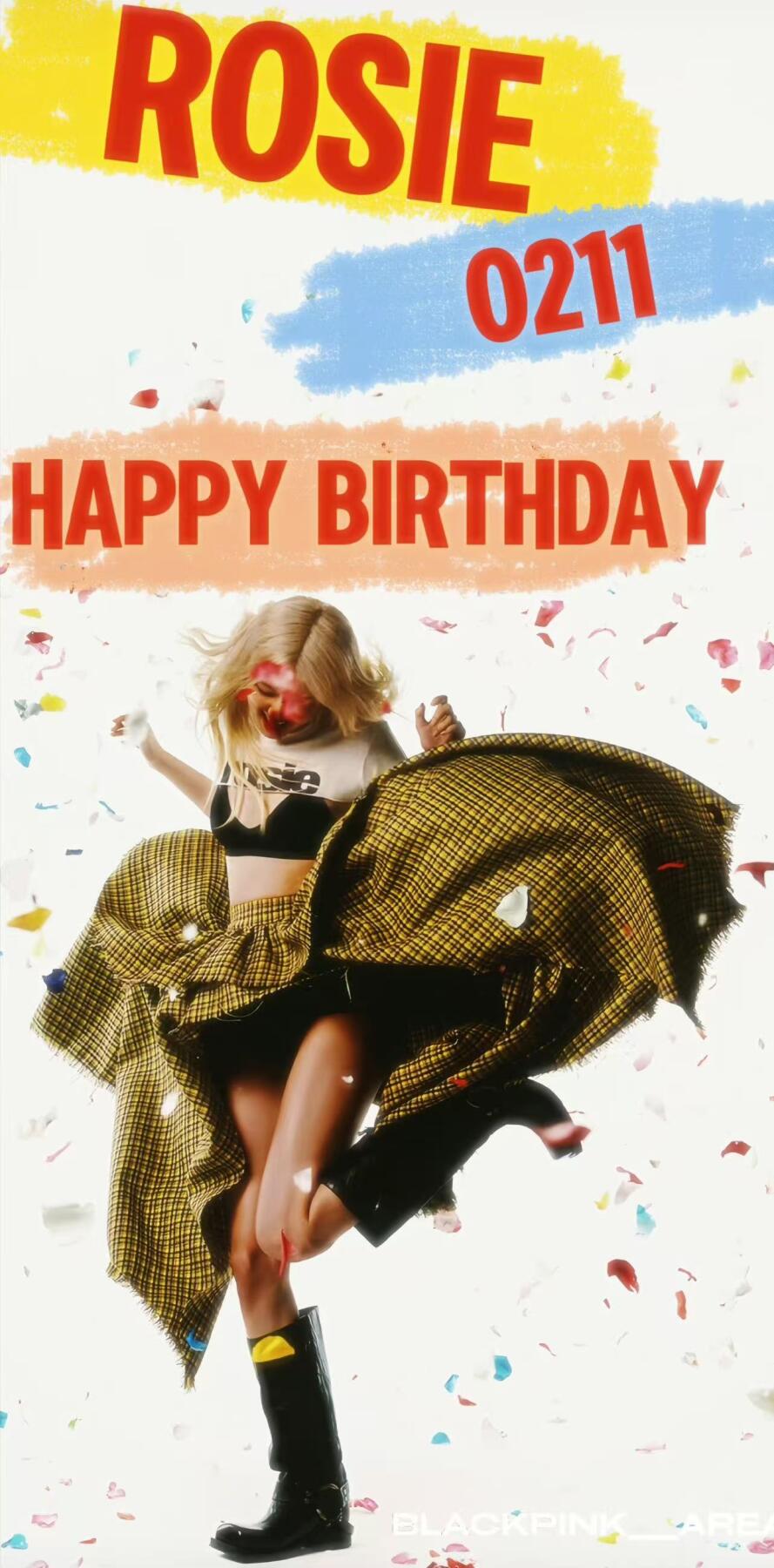 零元拍：BLACKPINK主唱ROSÉ亲签ROSIE 아이돌 카드 “偶像卡”，🇰🇷带回，完美无瑕，愿年年的玫瑰，都为你盛放，朴彩英29岁生日快乐：尺寸：27.8×27.8CM