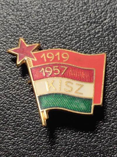 靖甫拍卖第四场 - 匈牙利共青团证章 大尺寸缝扣版