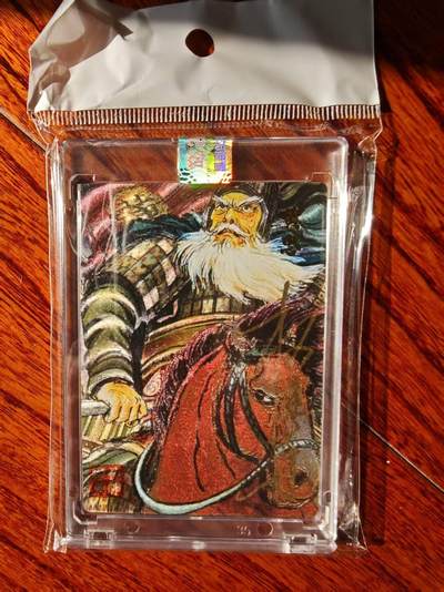 趣卡卡拍No.26期（新年场，马年大吉）（无佣金免手续费，分享成交有奖） - 【编号亲签粗闪卡】昆仑万象 权迎东 手绘汉甲五虎将 黄忠签名卡（编号038）（官封卡砖）