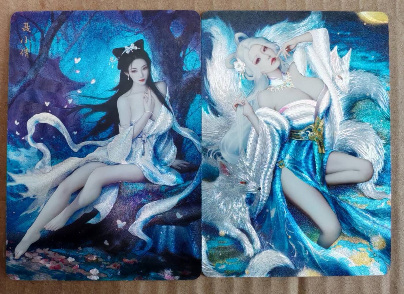 趣卡卡拍No.26期（新年场，马年大吉）（无佣金免手续费，分享成交有奖） 【浮雕折光】焱卡文化-问道东方-浮雕折光-灰与-涂山氏+聂小倩