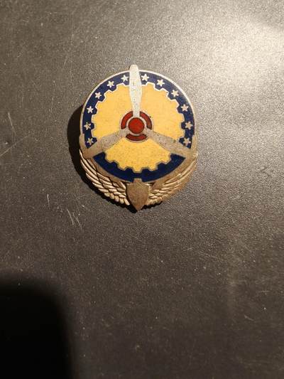 老王徽章第182期 - 美国二战陆军航空兵航空勤务司令部证章 横针版 925银材质   7g