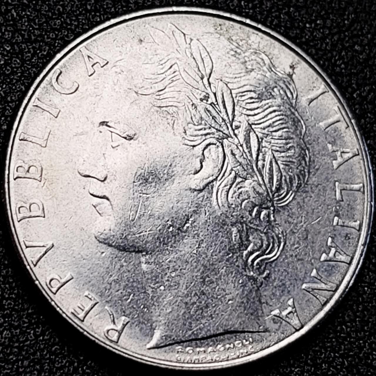 泉币菌-第189场- 情人节快乐 精品福利场 拍品较多 请提前出价（年后发货） 意大利早期100里拉 月亮和记忆女神密涅瓦 不锈钢币 27.8mm