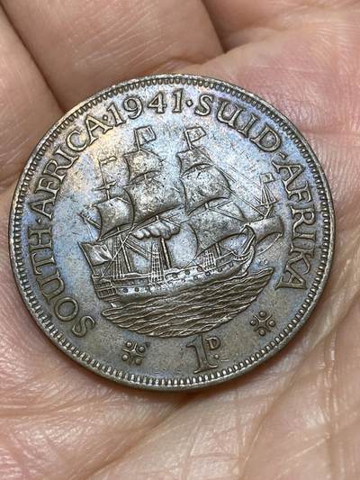 2026年第二十六场(总第一百九十五场）外国好品散币场(免佣金) - 英属南非1941年1便士(乔治六世第一版)