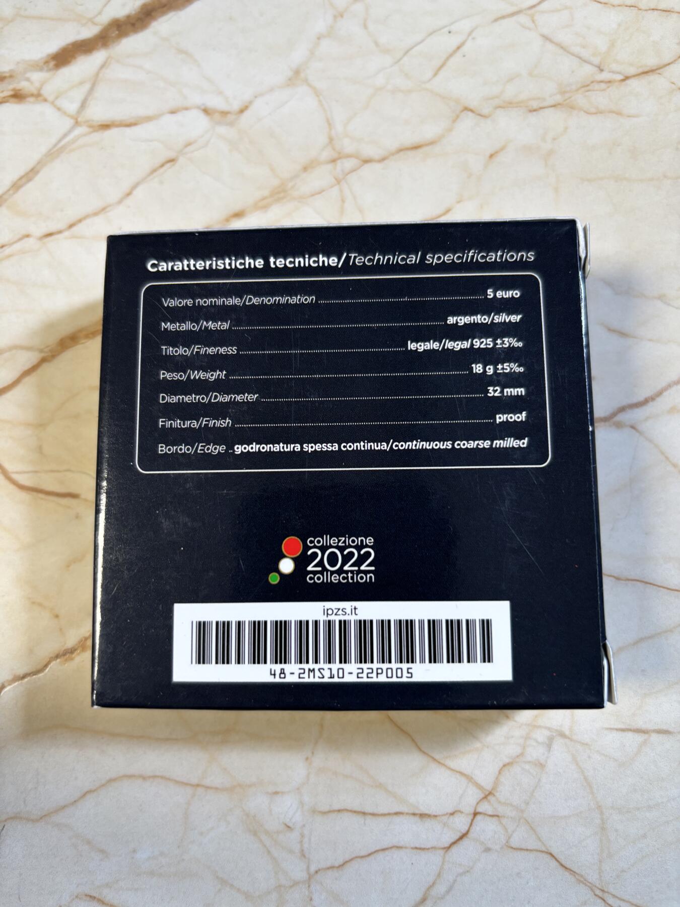 第191期拍卖 意大利2022年安东尼奥·卡诺瓦逝世 200 周年银币，18克，925银，发行5000枚