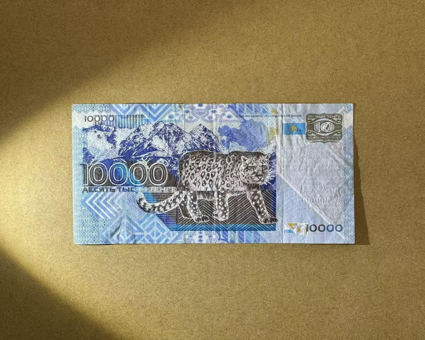 【Blue Auction】世界纸币精拍第787期——18级TOP拍卖/信誉/品质/专业/高效💫  【AA】哈萨克斯坦 2003年10000坚戈 雪豹 品相如图 