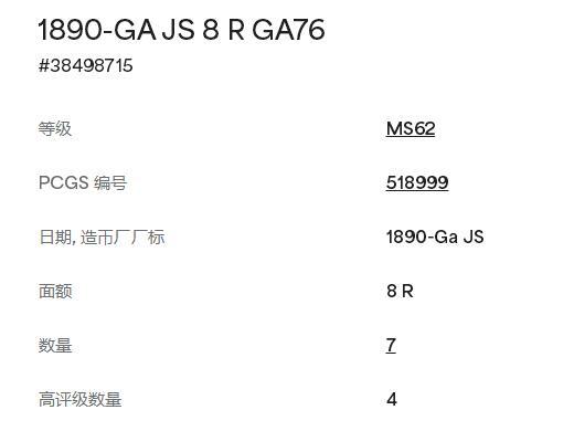 【Blue Auction】世界纸币精拍第787期——18级TOP拍卖/信誉/品质/专业/高效💫  【仅4枚更高分】墨西哥 1890年 瓜达拉哈拉造币厂 8R 花边鹰洋大银币 PCGS MS62 雄鹰叼蛇立于仙人掌经典图案 自由帽与光柱 底板丝滑 细节清晰 尤其是鹰羽非常漂亮 （9年前一枚同款拍了446美金 如今价值更高）