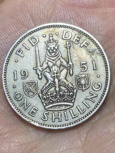 2026年第二十六场(总第一百九十五场）外国好品散币场(免佣金) - 英国🇬🇧1951年1先令(乔治六世第三版，苏格兰坐狮版)