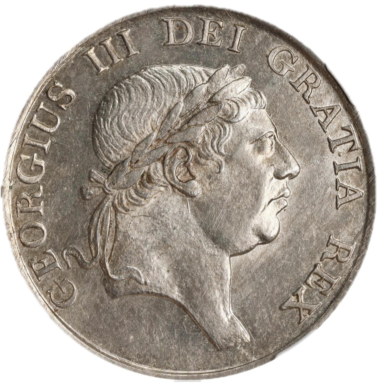 “福币呈祥”新年甄品场（直播拍卖）甄臻铺-世界币章拍卖（第50期），送拍享返佣金等优惠多多 NGC-MS63 英国1815年乔三3先令大银币，币面状态一流，整体呈现如丝绸般光泽，数量稀少 经典的英格兰银行系列 麦稀奇1814年62分成交价3k 15更加少见