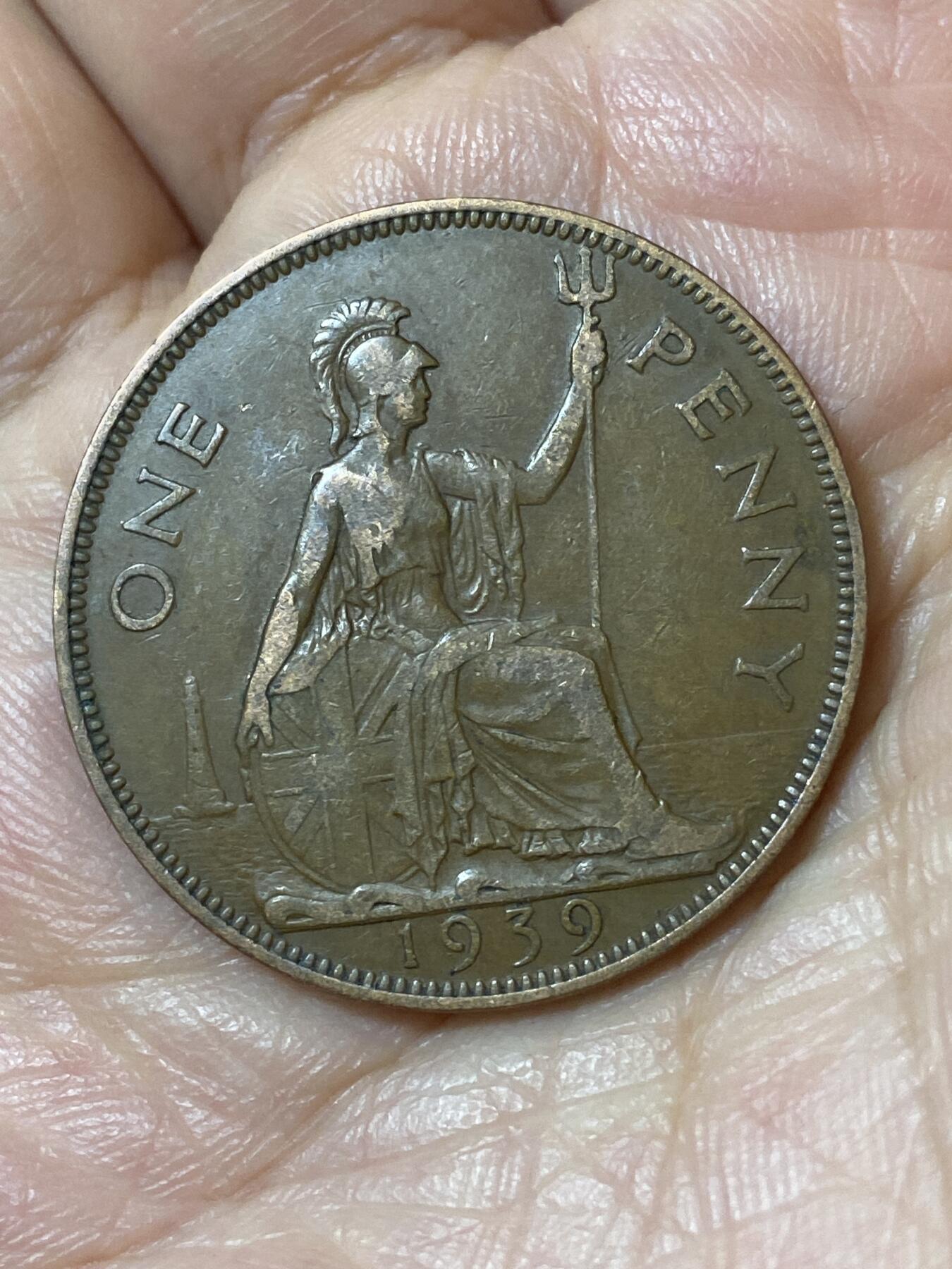 2026年第二十五场(总第一百九十四场）外国好品散币场(免佣金) 英国🇬🇧1939年1便士(乔治六世第一版)