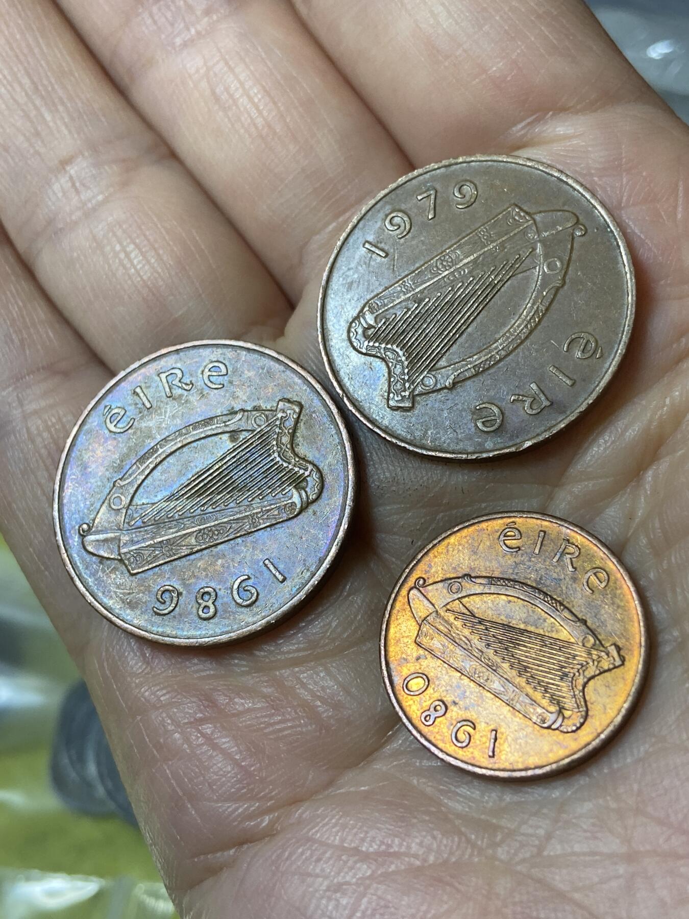 2026年第二十五场(总第一百九十四场）外国好品散币场(免佣金) 爱尔兰🇮🇪3枚：1979年86年2便士，1980年1便士(共和国时期第二套第一版)