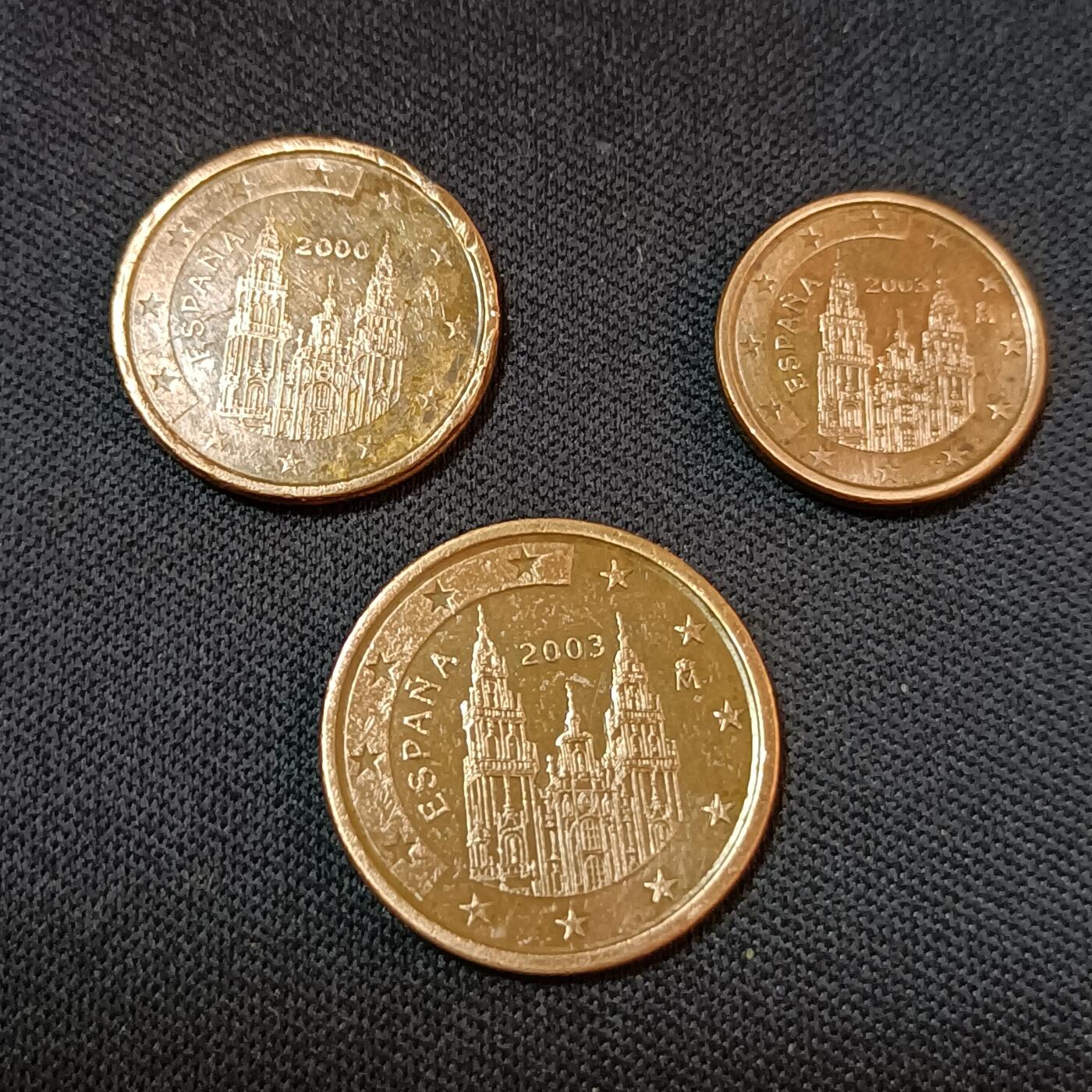 【游宝拍卖】丙午蛇马年第2期 西班牙 1欧分/2欧分/5欧分