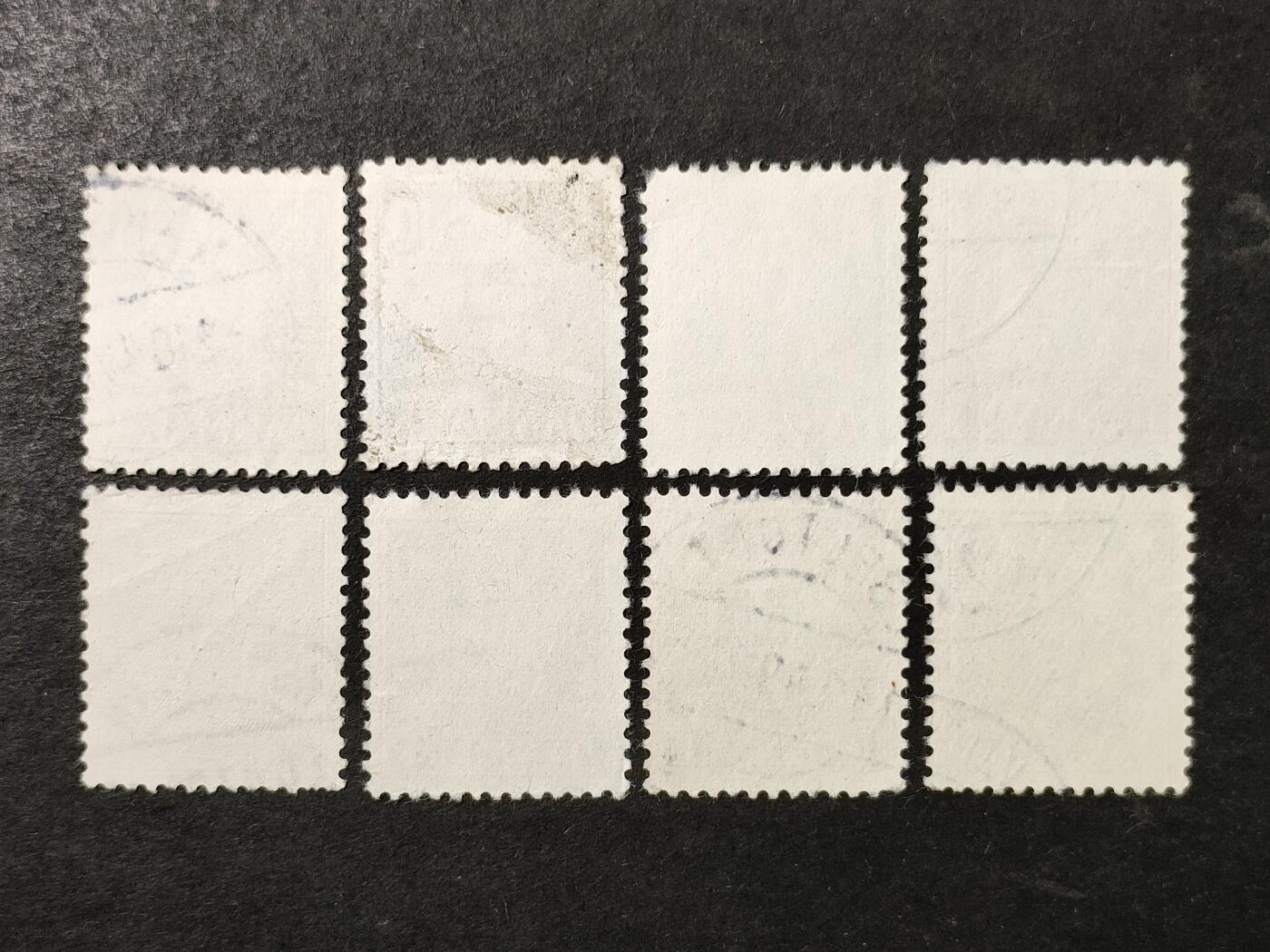 ↓君缘收藏743期☞钱币邮品↓无佣金、可寄存、满30元包邮  丹麦邮票，1930年代克里斯蒂安十世国王肖像邮票8枚