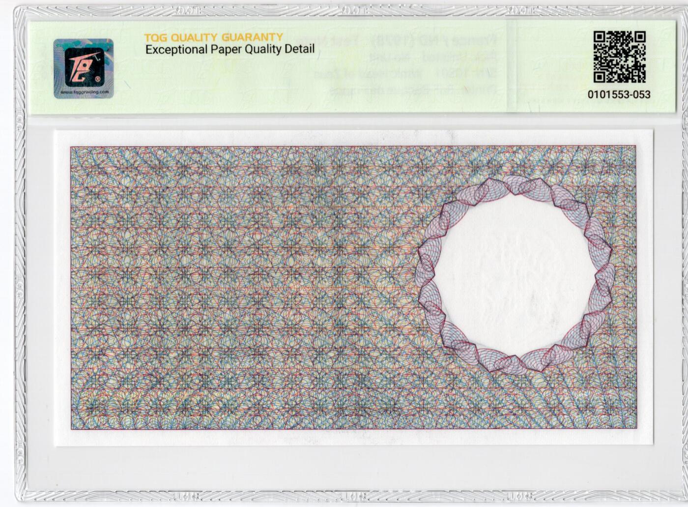 PThappally收藏第55次拍卖，英联邦地区硬币纸币 法国 年份 1978, 全新的 测试钞 克劳斯 