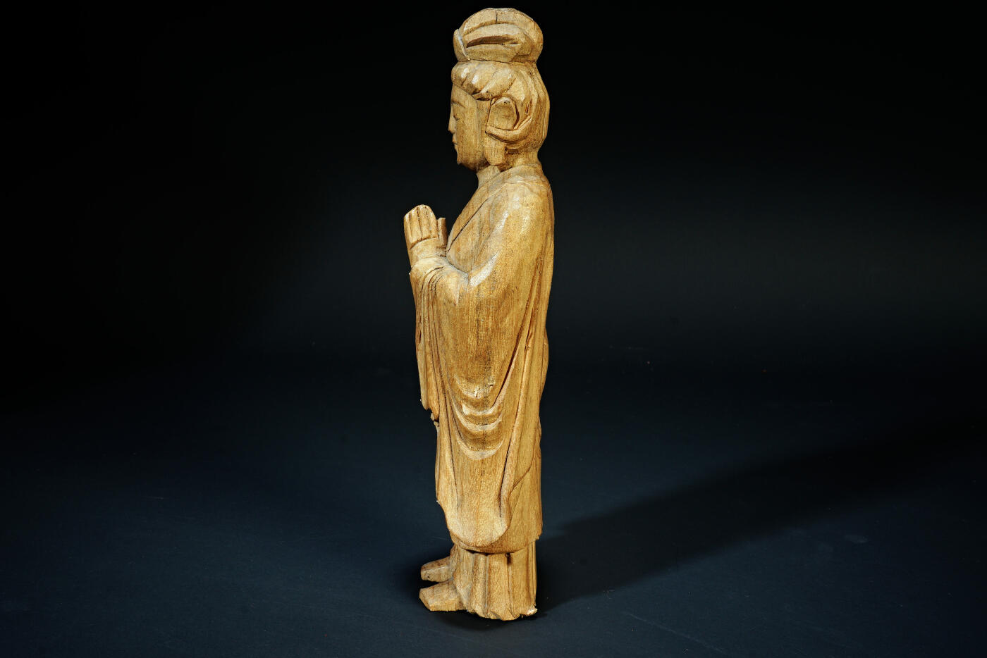 上海都达杂项专场三十一【全场包邮】  樟木合掌观音摆件89-126