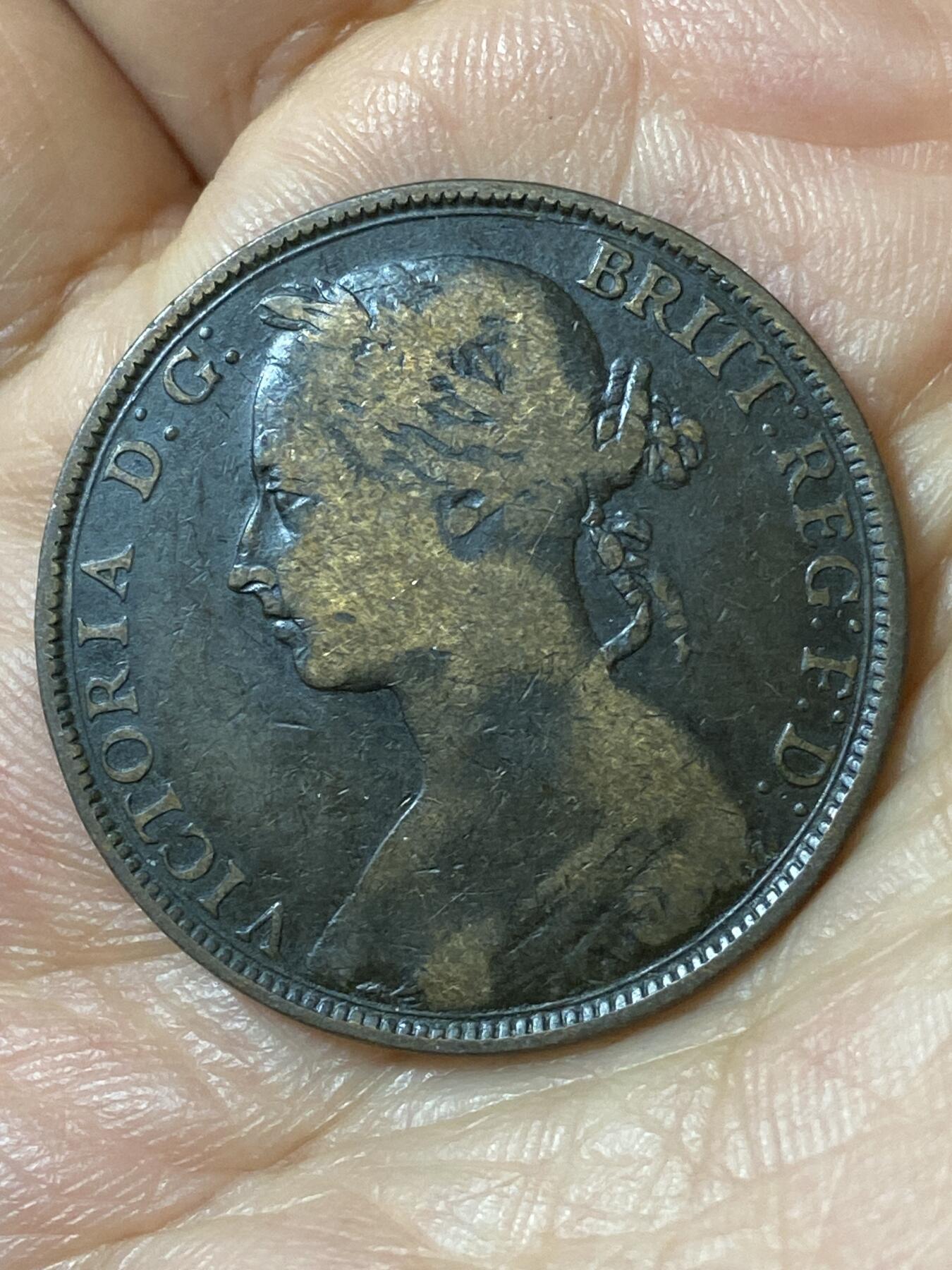 2026年第二十五场(总第一百九十四场）外国好品散币场(免佣金) 英国🇬🇧1892年1便士(维多利亚女王中年桂冠，第三版)