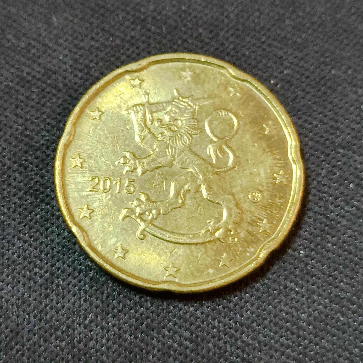 【游宝拍卖】丙午蛇马年第2期 芬兰2015年20欧分