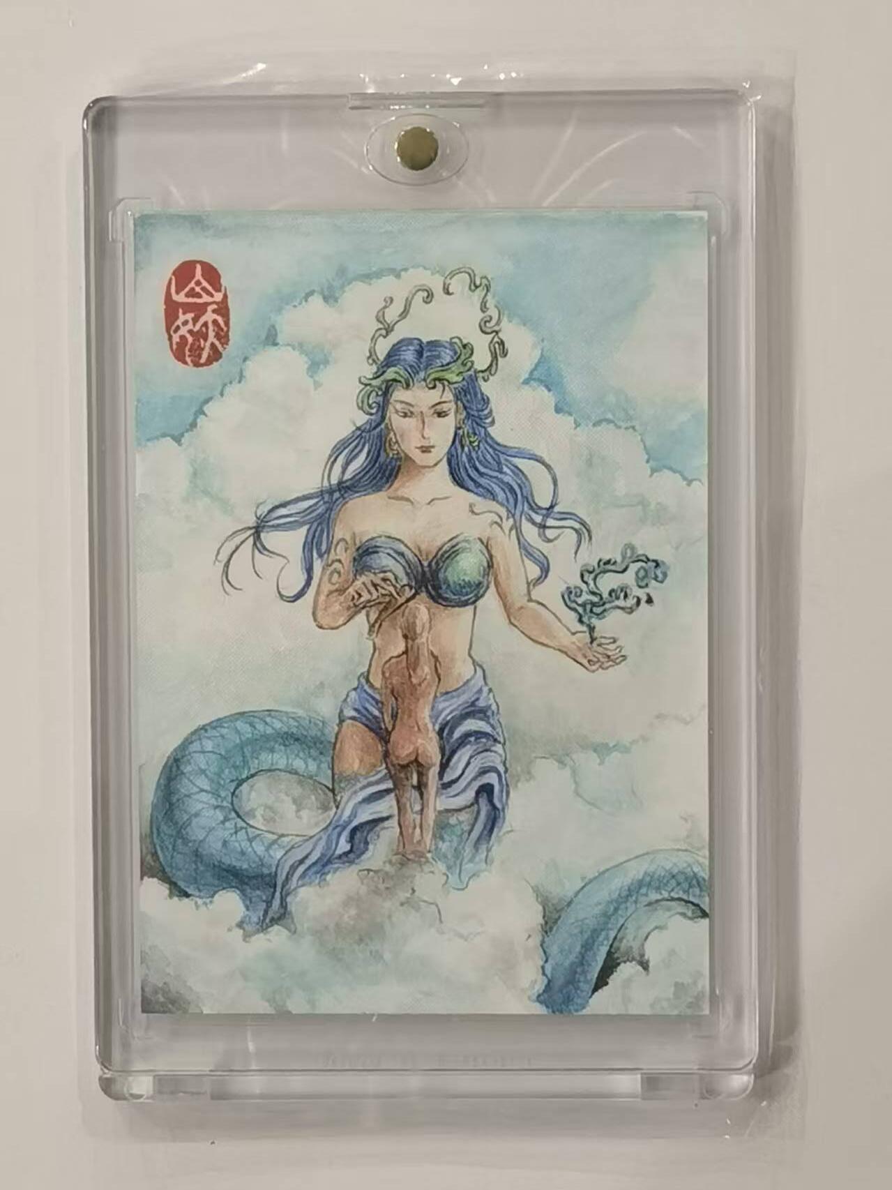 言遇卡牌【新春贺岁场2026.2.22晚22：00截拍】新人闲置欢迎捡漏 【手绘卡】【亲签】女娲造人 画师山妖 卡背亲签  带卡砖 