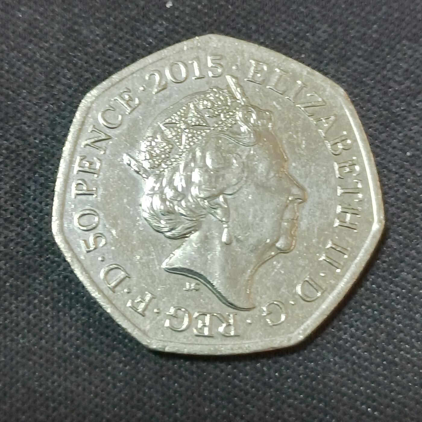 【游宝拍卖】丙午蛇马年第2期 英国2015年50便士纪念币