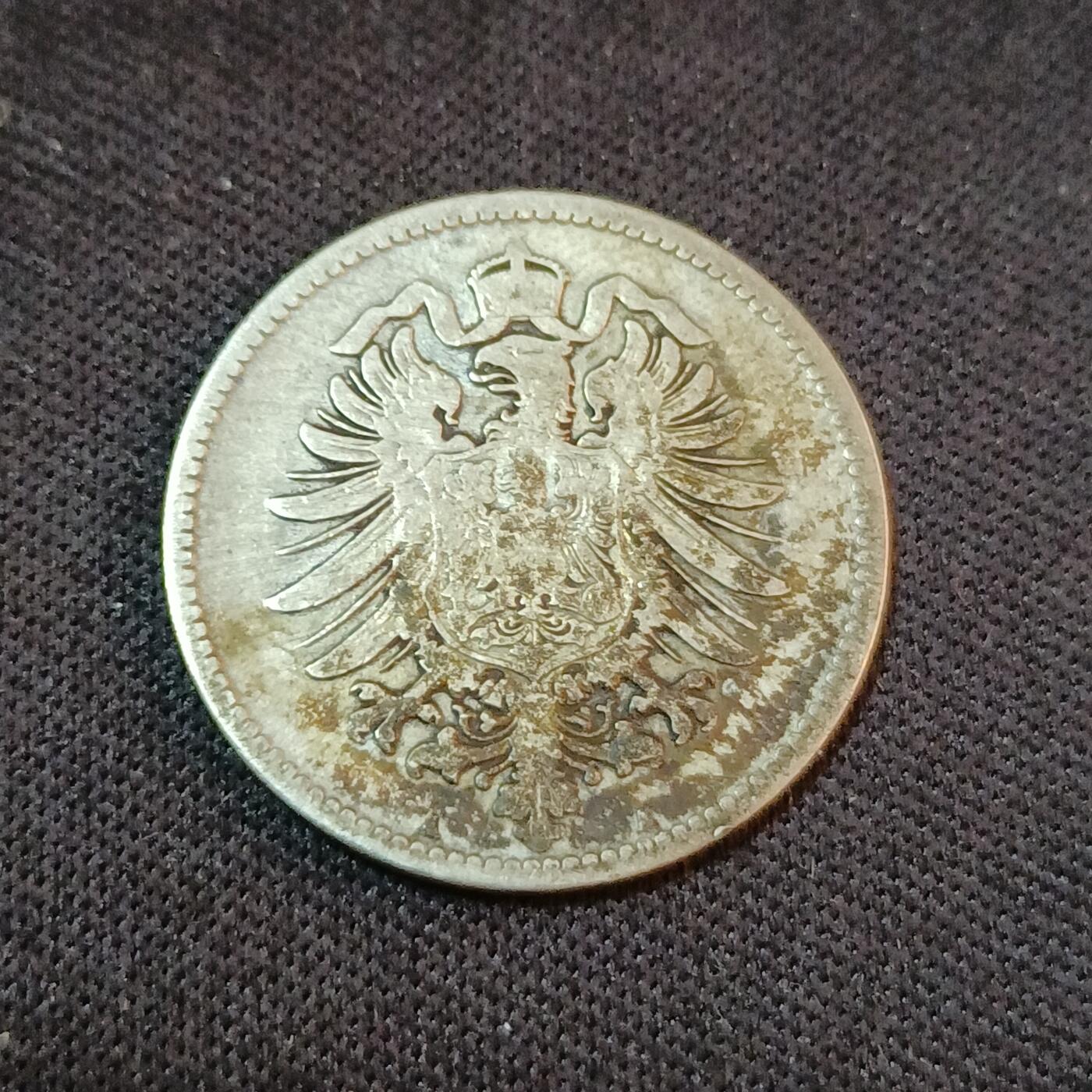 【游宝拍卖】丙午蛇马年第2期 德国1876年1马克 短翅鹰银币