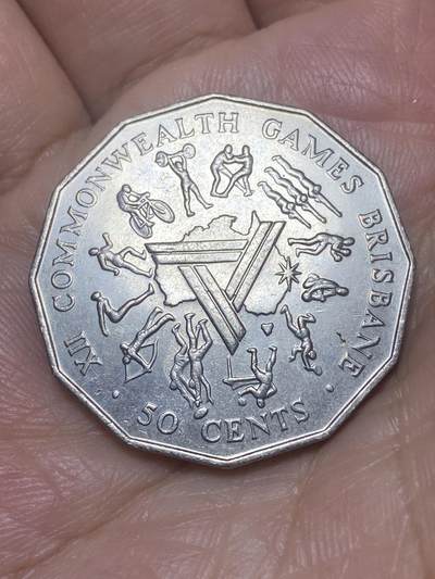 2026年第二十六场(总第一百九十五场）外国好品散币场(免佣金) - 澳大利亚🇦🇺1982年50分(布里斯班举行第十二届英联邦运动会纪念币)