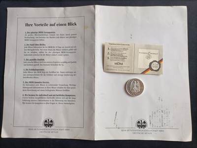 【游宝拍卖】丙午蛇马年第2期 - 德国1995年10马克圣玛利亚教堂纪念银币 15.5克 带证书册装