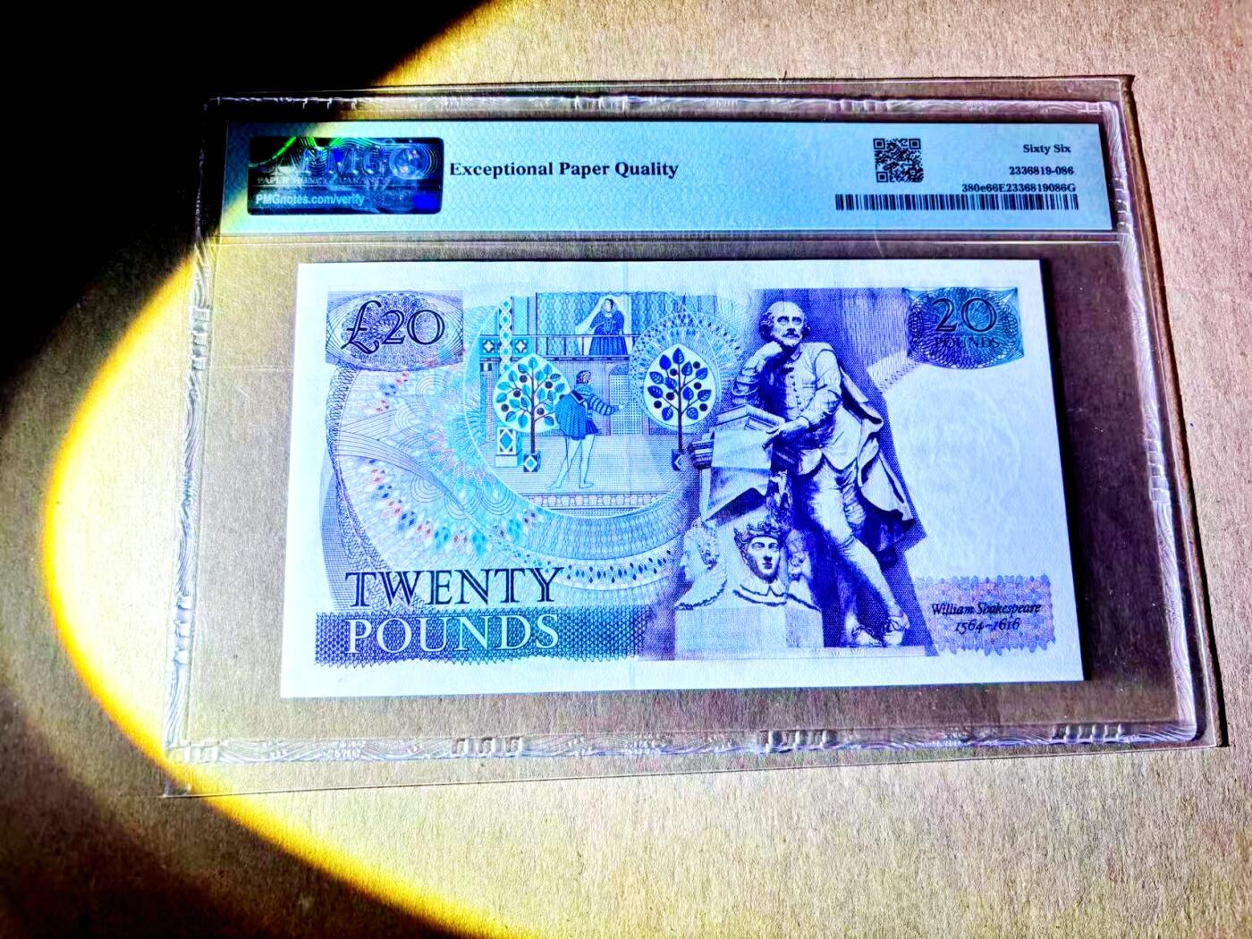 【Blue Auction】世界纸币精拍第787期——18级TOP拍卖/信誉/品质/专业/高效💫  【无47】英国 D序列 1988-91年20镑 PMG66EPQ 