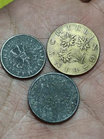 2026年第二十五场(总第一百九十四场）外国好品散币场(免佣金) - 奥地利🇦🇹3枚:1961年1先令，1957年5格罗申，1949年10格罗申