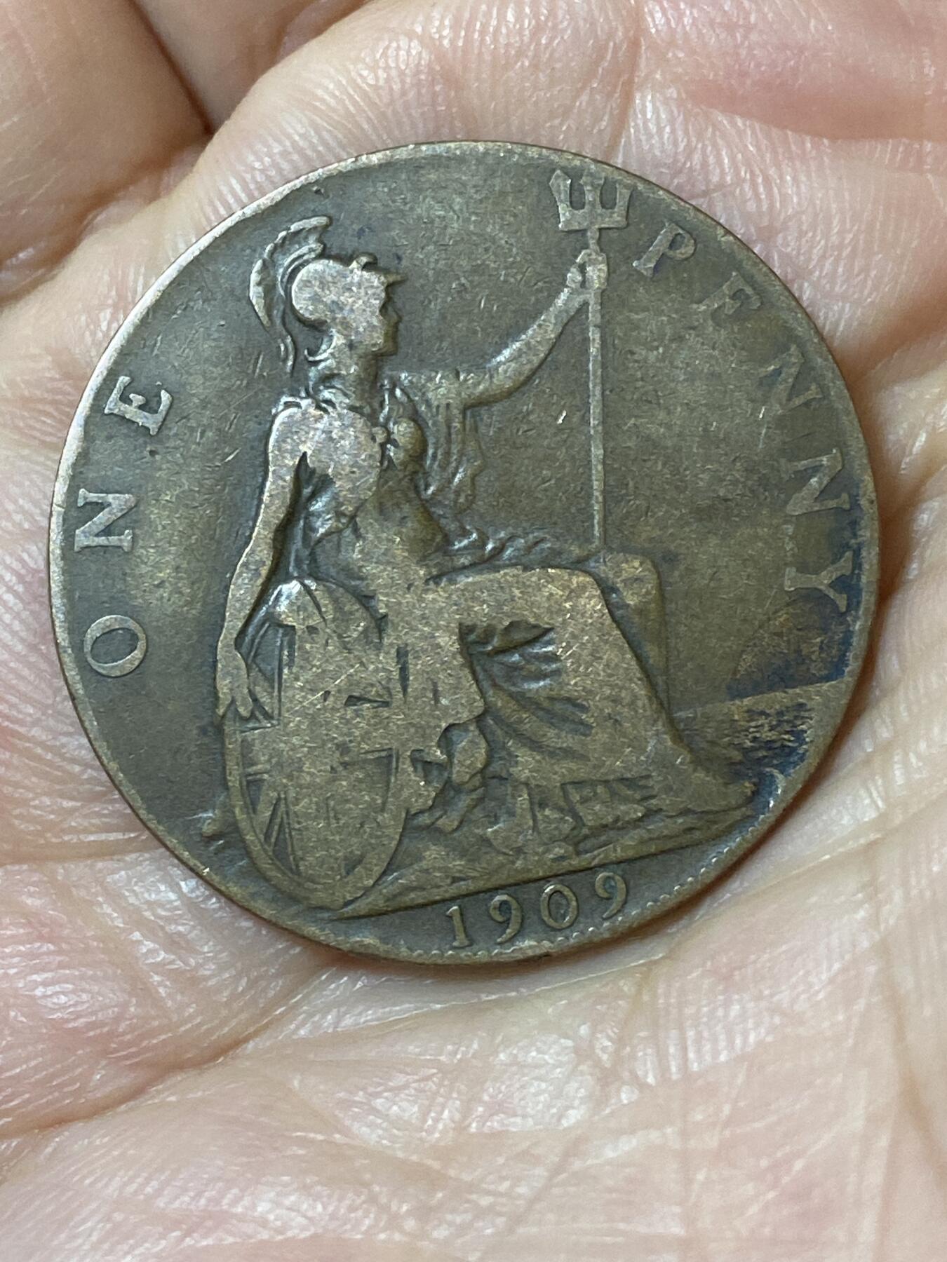 2026年第二十五场(总第一百九十四场）外国好品散币场(免佣金) 英国🇬🇧1909年1便士(爱德华七世时期)